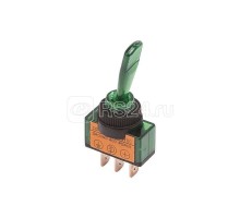 Тумблер 12В 20А (3с) ON-OFF 1п с зел. подсветкой (ASW-13D) Rexant 36-4373