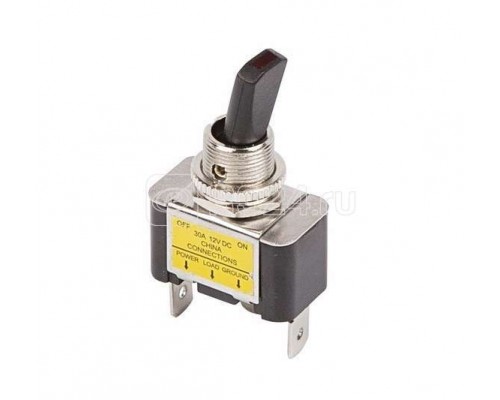 Тумблер 12В 30А (3с) ON-OFF 1п с зел. LED подсветкой (ASW-07D-2) Rexant 36-4353