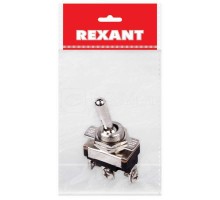 Тумблер 220В 10А (3c) ON-OFF-ON 1п Mini (ASW-23) (инд. упак.) Rexant 36-4311-1