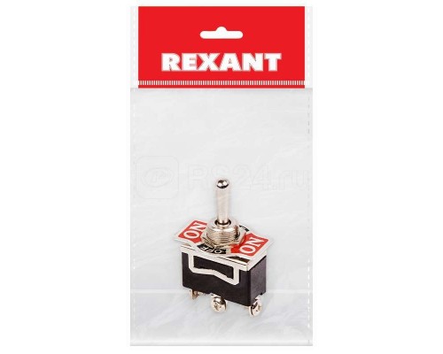 Тумблер 250В 15А (3c) ON-OFF-ON 1п (KN-103) (инд. упак.) Rexant 36-4112-1