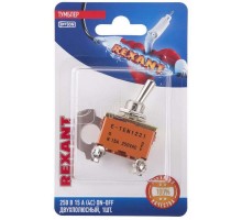 Тумблер 250В 15А (4c) ON-OFF 2п (KN-201) блист. Rexant 06-0326-B