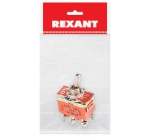 Тумблер 250В 15А (6c) ON-OFF-ON 2п (KN-203) (инд. упак.) Rexant 36-4132-1