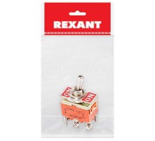 Тумблер 250В 15А (6c) ON-ON 2п (KN-202) (инд. упак.) Rexant 36-4131-1