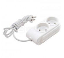 Удлинитель 2х3м без заземл. 10А защ. шторки Makel N2010041