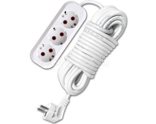 Удлинитель 3х10м с заземл. 10А IP20 У10-554 ПВС 3х0.75 UNIVersal 554-10