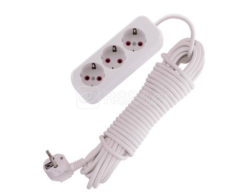 Удлинитель 3х10м с заземл. 16А IP20 LEZARD 720-0310-301