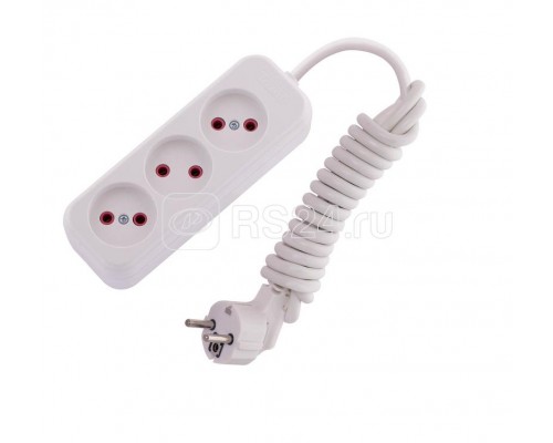 Удлинитель 3х2м без заземл. 10А IP20 LEZARD 720-0302-303