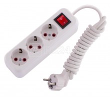 Удлинитель 3х2м с заземл. 16А IP20 с выкл. LEZARD 720-0302-302