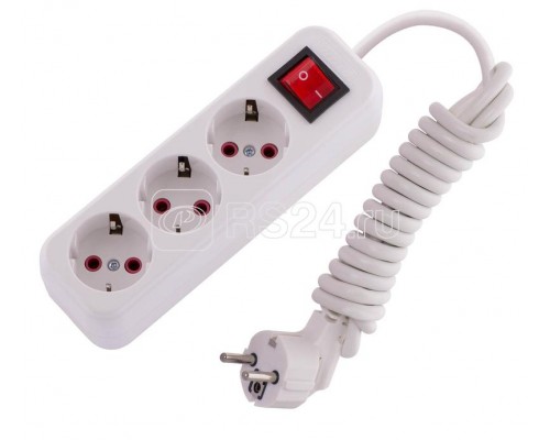 Удлинитель 3х2м с заземл. 16А IP20 с выкл. LEZARD 720-0302-302