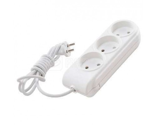 Удлинитель 3х3м без заземл. 10А защ. шторки Makel N3010041