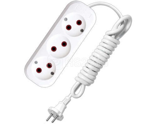 Удлинитель 3х3м без заземл. 6А IP20 У6-639М ПВС 2х0.75 UNIVersal 639М-03