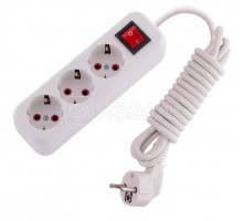 Удлинитель 3х3м с заземл. 16А IP20 с выкл. LEZARD 720-0303-302