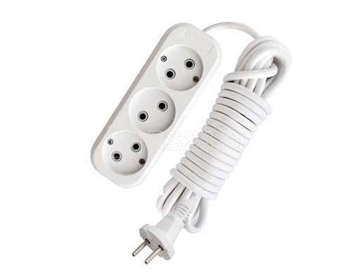 Удлинитель 3х5м без заземл. 10А IP20 Е-203 АБС-пл. ПВС 2х0.75 UNIVersal 9631965