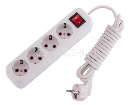 Удлинитель 4х3м с заземл. 16А IP20 с выкл. LEZARD 720-0403-402