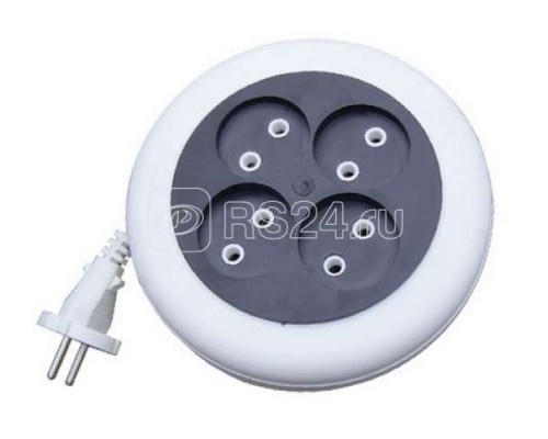 Удлинитель 4х5м без заземл. 6А IP20 У6-002 ШВВП 2х0.75 рулетка UNIVersal 002-5М