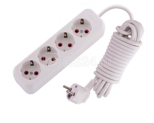 Удлинитель 4х5м с заземл. 16А IP20 LEZARD 720-0405-401