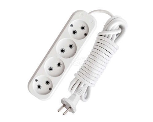 Удлинитель 4х7м без заземл. 10А IP20 Е-204 АБС-пл. ПВС 2х0.75 UNIVersal 9631970