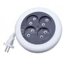 Удлинитель 4х7м без заземл. 6А IP20 У6-002 ШВВП 2х0.75 рулетка UNIVersal 002-7М