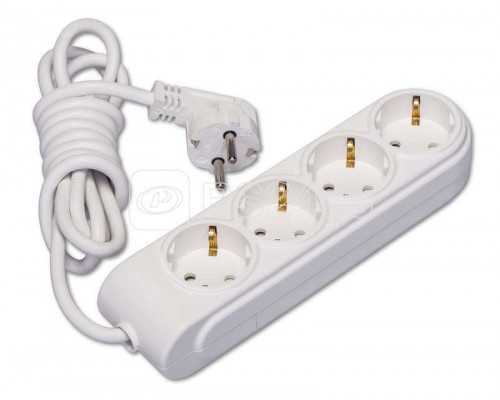 Удлинитель 4х7м с заземл. 16А защ. шторки Makel N4210073