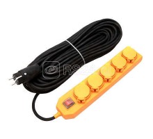 Удлинитель 5х20м с заземл. 16А IP44 У10-026 с выкл. с индик. КГ 3х1.5 розетки с защ. крышкой UNIVersal 9634139