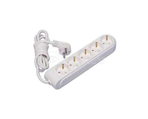 Удлинитель 5х2м с заземл. 16А защ. шторки (ПВС 3х1.5) Makel N5210034
