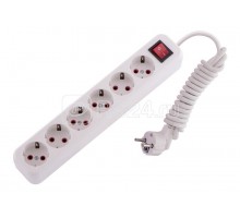 Удлинитель 6х2м с заземл. 16А IP20 с выкл. LEZARD 720-0602-602