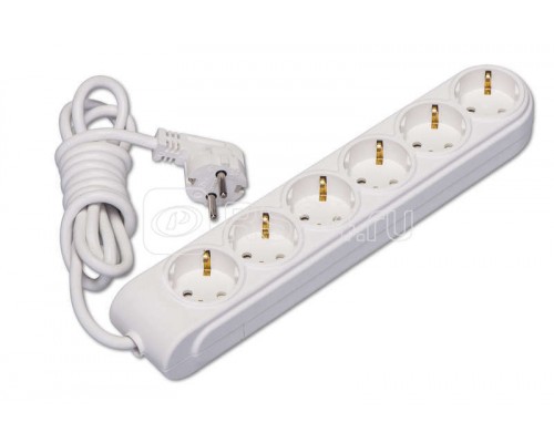Удлинитель 6х2м с заземл. 16А защ. шторки Makel N6210033
