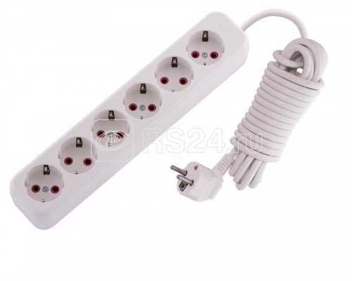 Удлинитель 6х5м с заземл. 16А IP20 LEZARD 720-0605-601