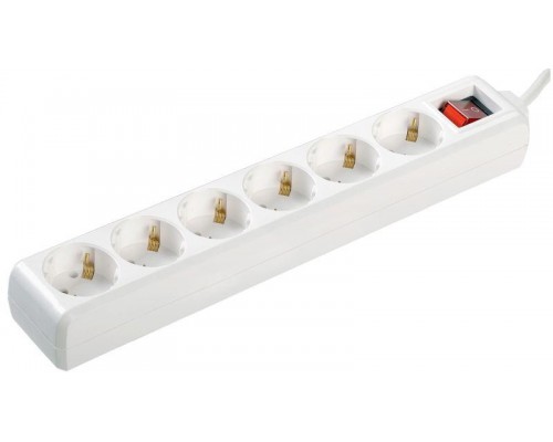 Удлинитель 6х5м с заземл. 16А IP20 У06К с выкл. 2P+PE ИЭК WYP10-16-06-05-ZK-N