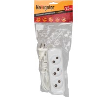 Удлинитель 71 450 3х5м NPE-S1-03-500-X-2х0.75 без заземл. Navigator 71450