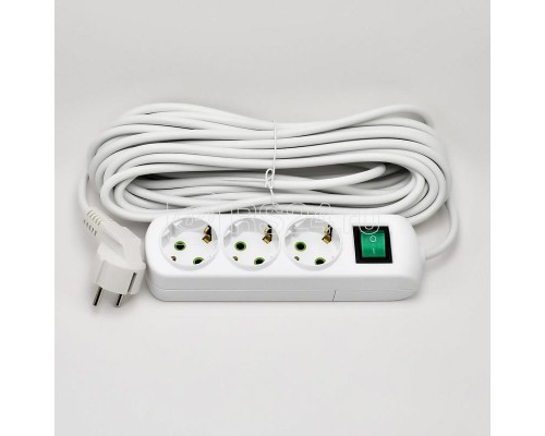 Удлинитель LETITIA 3х10м с заземл. с выкл. LEZARD 721-0310-302