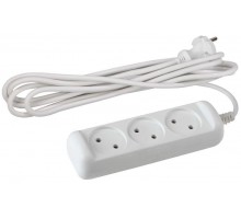 Удлинитель U-3-3m 3х3м без зазeмл. ПВС 2х1 10А ЭРА Б0028355