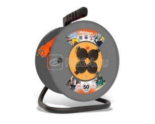 Удлинитель на катушке 4х50м с заземл. 16А IP44 ВЕМ-250 термо ПВС 3х2.5 UNIVersal 9634209