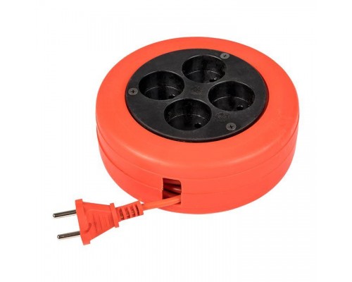 Удлинитель-рулетка 4х5м без заземл. 10А 2.3кВт ПВС 2х0.75 PROxima EKF UBR-6-257-4-5