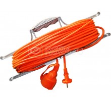 Удлинитель-шнур на рамке 1х20м с заземл. 10А IP54 УШ-10 ПВС 3х0.75 розетки с защ. крышкой UNIVersal 9632022