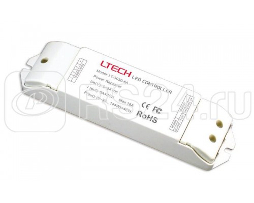 Усилитель для подключения светодиодной ленты RGB Varton 5-24 VDC IP20 175х44х30мм (LTECH) 3 канала по 144Вт VARTON LT-3030-6A