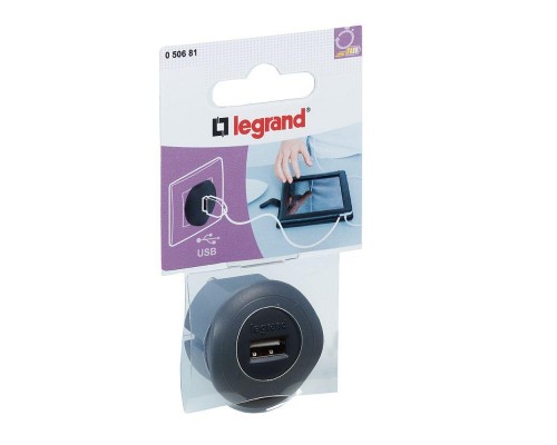 Устройство USB для зарядки 1.5А черн. Leg 050681