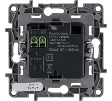 Устройство зарядное Etika с двумя USB-разъемами тип A-тип C 240В/5В 3000мА сл. кость Leg 672336