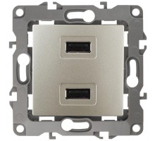 Устройство зарядное USB 12-4110-04 5В-2100мА шампань ЭРА Б0027494