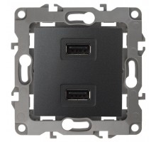 Устройство зарядное USB 12-4110-05 5В-2100мА антрацит ЭРА Б0027495