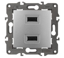 Устройство зарядное USB 14-4110-03 5В-2100мА Elegance алюм. ЭРА Б0034360