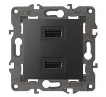 Устройство зарядное USB 14-4110-05 5В-2100мА Elegance антрацит ЭРА Б0034373