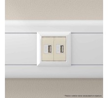Устройство зарядное USB 2.1А 2мод. Avanti Ванильная дымка DKC 4405542