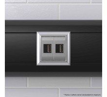 Устройство зарядное USB модульное 2мод. Avanti Закаленная сталь DKC 4404542