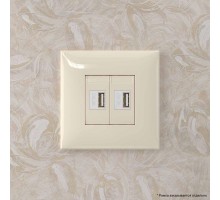 Устройство зарядное USB СП Avanti Ванильная дымка DKC 4405543