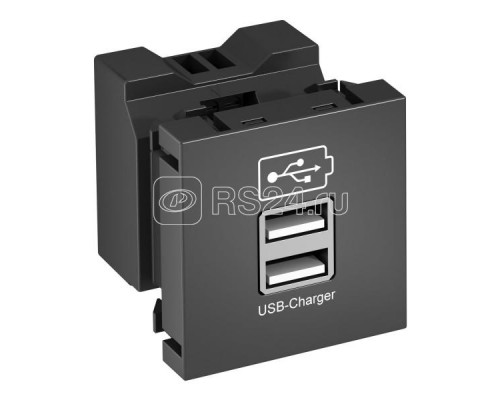 Устройство зарядное USB тип А (1.2 А/2х0.6А черн.) OBO 6105302
