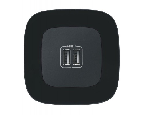 Устройство зарядное Valena Allure с 2-мя USB-разъемами 240В/5В 1500мА с лиц. панелью антрацит Leg 754998