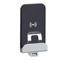 Устройство зарядное беспроводное Etika Qi 1А с дополнит. разъемом USB A 5В 2.4А сл. кость Leg 672337