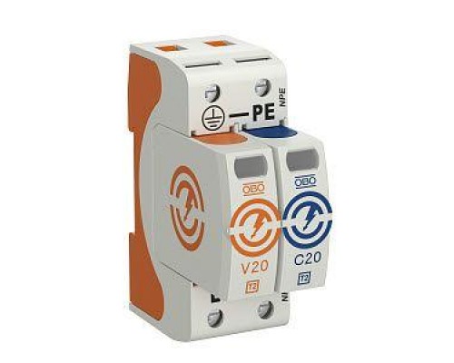 Устройство защиты от импульсных перенапр. УЗИП 150В SurgeController V20-1+NPE-150 1 пол. OBO 5095231