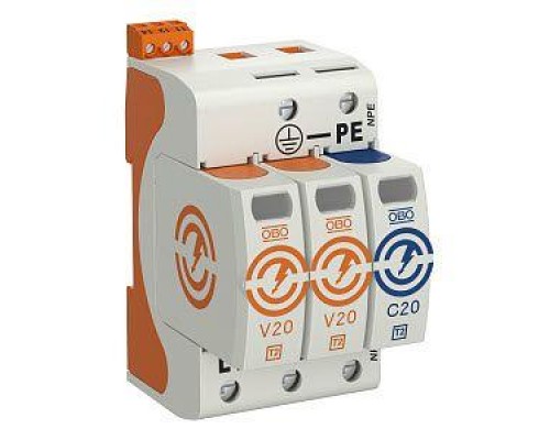 Устройство защиты от импульсных перенапр. УЗИП 150В SurgeController V20-2+NPE+FS-150 2 пол. OBO 5095322